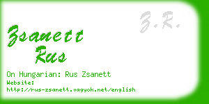 zsanett rus business card